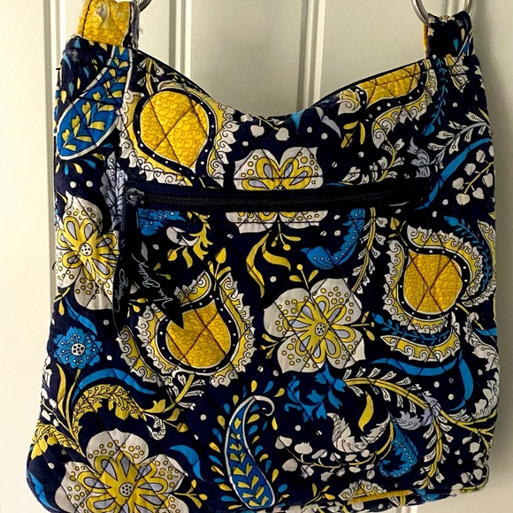 Vintage VERA BRADLEY Blue Triple Zip Hipster Crossbody Bag, A classic! - Picture 2 of 10